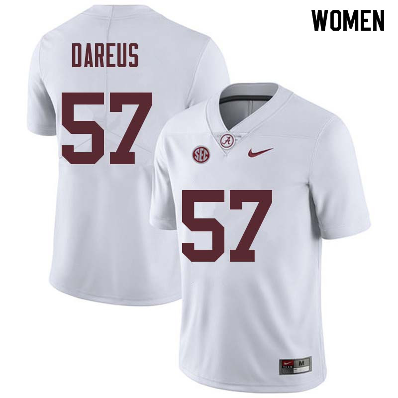 Alabama Crimson Tide Women's Marcell Dareus #57 White NCAA Nike Authentic Stitched College Football Jersey SB16Q58QG
